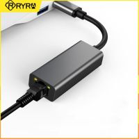 RYRA ตัวแปลงการ์ดเครือข่าย USB Type-C เป็น RJ45 Ethernet Adapter เครือข่าย Lan สายเคเบิลอินเทอร์เน็ตสำหรับ PC Windows XP 7 8 10 LUX