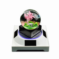 18cm Mirror top Solar powered display stand Turntable frame shows the turntable jewelry jade phone watch glasses accessories