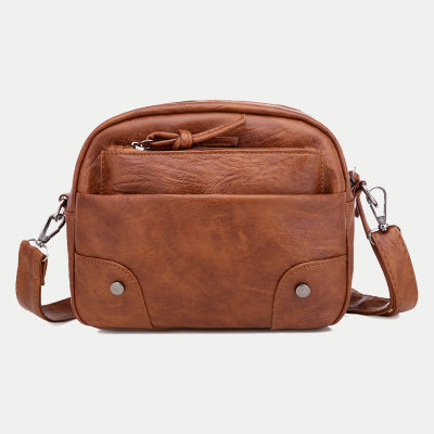 Vintage Simple Women Shoulder Bags Small Handbag Crossbody Phone Purse Pack Soft PU Leather Square Messenger Bags