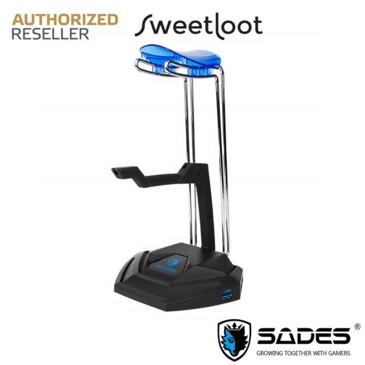 Sades Anubis Staff Headset / Headphone Stand with Builtin USB Hub and