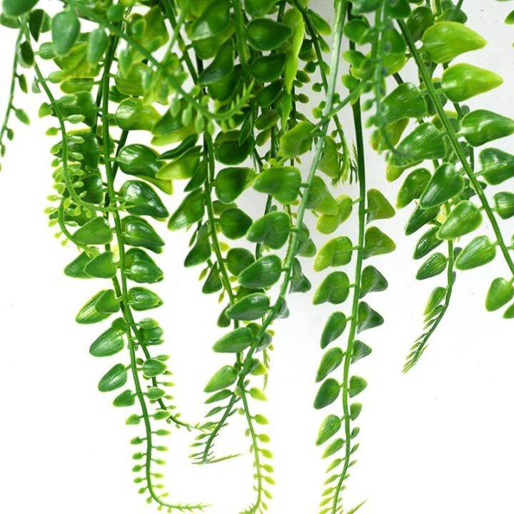 2-pcs-artificial-hanging-ferns-plants-vine-fake-ivy-boston-fern-hanging-plant-outdoor-uv-resistant-plastic-plants