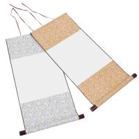 dfh❄  2pcs Blank Calligraphy Scroll Painting Chinese Paper Hanging