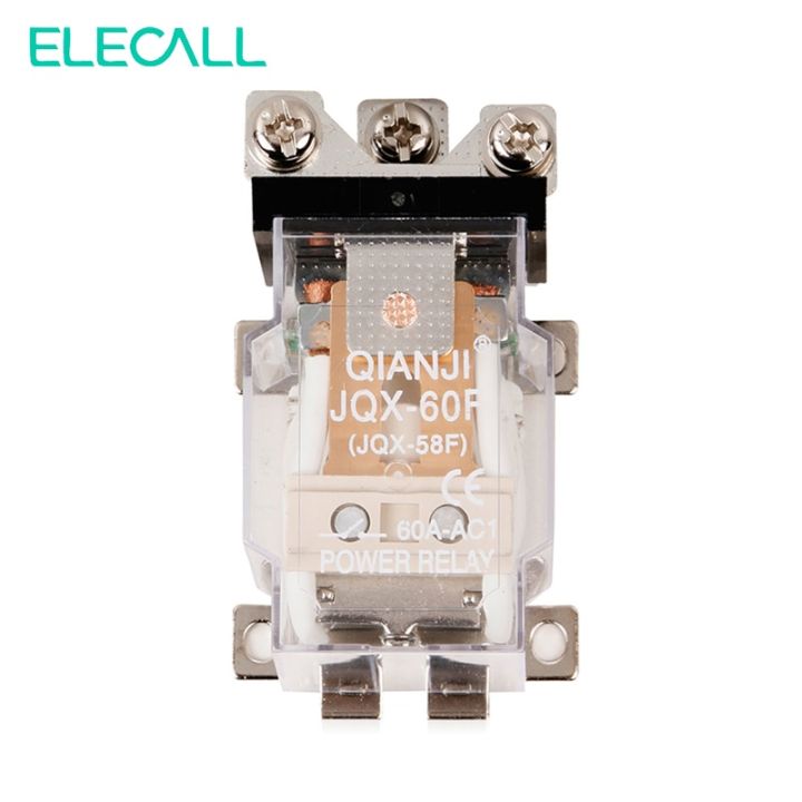 elecall-1z-jqx-60f-1ชิ้น60a-ไฟฟ้า-ac220v-รีเลย์แม่เหล็กไฟฟ้าขดลวดเครื่องถ่ายทอดสัญญาณ