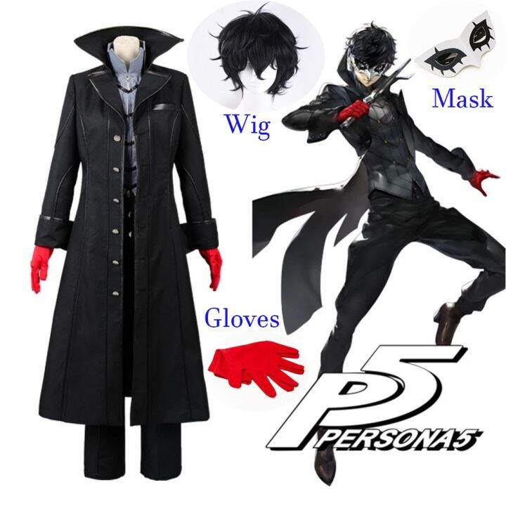 ORN HOT! Persona 5 Cosplay P5 Joker Costume Jacket Ren Amamiya Full Set ...