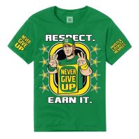 Mens And Shortsleeved Printed Wwe John Cena Classic Wrestling Fanatics Crew Neck Loose Tshirt