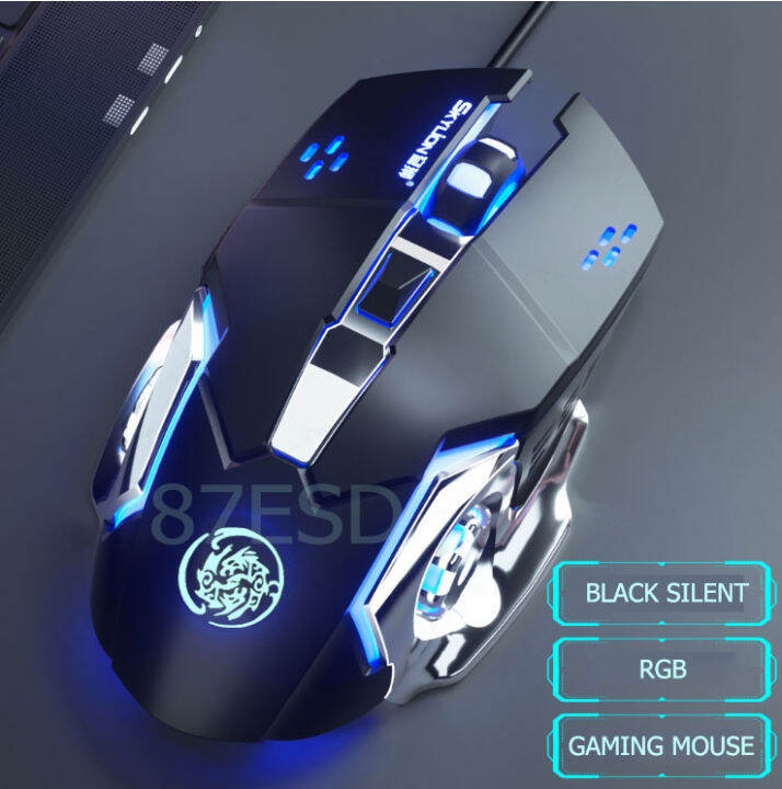 พร้อมส่ง-เมาส์เกมมิ้ง-gaming-mouse-rgb-mouseมีหลายแบบให้เลือก-มีสาย-ไร้สาย-มีเสียง-ไร้เสียง-มาโคร-ไม่มาโคร-เมาส์-mous