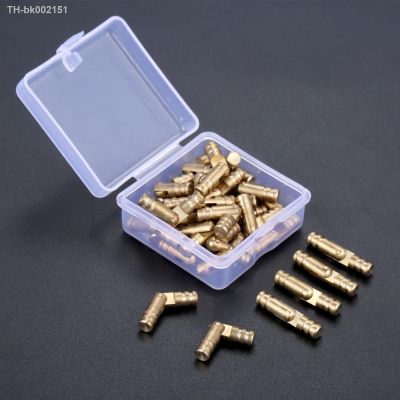 ۩✓☃ 40pcs/box Jewelry Wood Boxes Cabinet Hidden Invisible Furniture Hinge Brass Concealed Barrel Hinges 4x20mm with Storage Box
