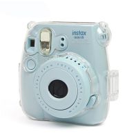 เคสสำหรับ Fujifilm Instax Mini 9 8เคสพลาสติกใสคริสตัล Instax กล้องจิ๋วปกป้องกระเป๋าด้วยสายคล้อง