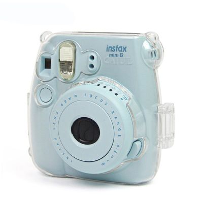 เคสเดิมสำหรับ Fujifilm Instax Mini 9 8เคสพลาสติกใสคริสตัล Instax กล้องจิ๋วป้องกันกระเป๋าพร้อมสายคล้อง