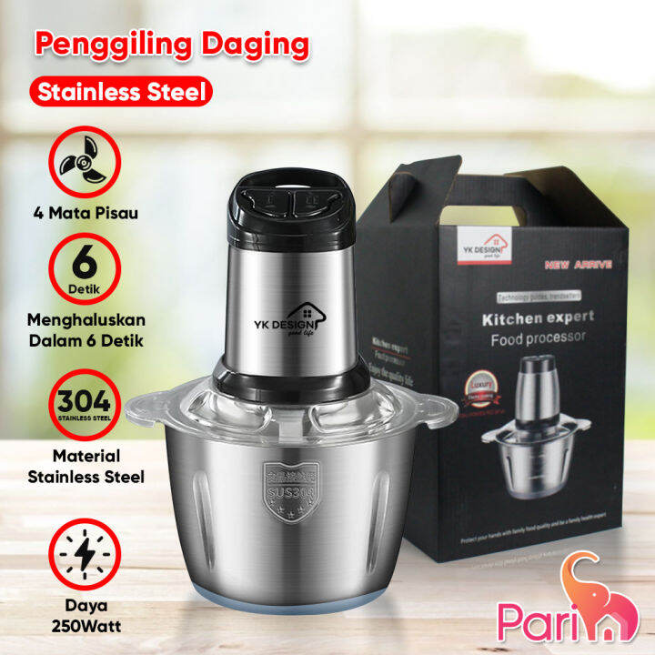 Blender Penggiling Daging Serbaguna / Meat Grinder Chopper 2L Blender ...