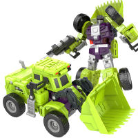 JINJIANG 6 IN 1 Cool Devastator Transformation ของเล่นเด็กหุ่นยนต์ KO GT Action Figure Excavator Crane รถบรรทุกวิศวกรรมรุ่น Kids