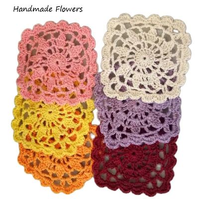 【CW】△✕❃  placemat cup coaster kitchen flower place mat cloth Crochet coffee tea wedding doily dish pad