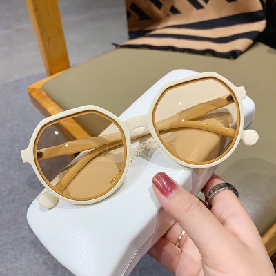 Fashion Lady Sunglasses Women Retro Round Brown Shades Female Eyewear Vintage UV400 Eyeglass Sunglasses