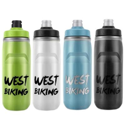 Insulated Bike Water Bottle 620ml Easy Squeeze Sports Drinking Bottle Leak Proof Bicycle Bottle Cycling Accessories for Outdoor Sports Traveling Hiking Running robust