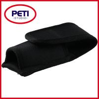 PETI STUDIO ไฟฉายไนลอน4ชิ้นกระเป๋าใส่ไฟฉายสีดำกระเป๋าไนลอนยึดถุงแบบแขวนผู้หญิง