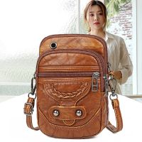 □  Multi-Functional Soft Leather Small Shoulder for Crossbody Cash Purse Cell