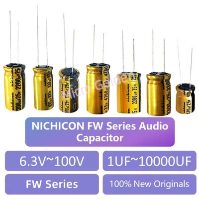 NICHICON FW Series Electrolytic Capacitors 6.3V/10V/16V/25V/50V/63V Available HIFI Audio Capacitor 100/220/470/2200/3300/4700UF