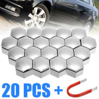 20pcs 22MM Chrome ล้อรถ Hex Nut Bolt Cap Anti-Rust ฝาครอบป้องกัน Bolt Caps Hub สกรูพร้อมเครื่องมือกำจัด-lihanrui