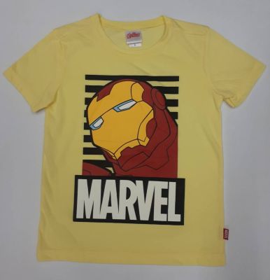 เสื้อผ้าเด็กลายการ์ตูนลิขสิทธิ์แท้ เด็กผู้ชาย/หญิง ชุดเที่ยว ชุดเดินเล่น เสื้อแขนสั้น ชุดแฟชั่น นอน ลาย Marvel Avenger Ironman T-Shirt  DMA101-26  BestShirt