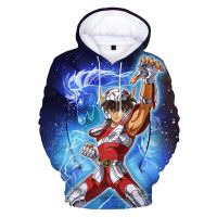 Saint Seiya Hoodies แฟชั่นการ์ตูน Knights Of The Zodiac มีฮู้ดเสื้อกันหนาวแขนยาวผู้ชายผู้หญิง Harajuku Streetwear เสื้อมีฮู้ดโอเวอร์ไซส์