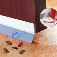 Door Draft Stopper Door Bottom Seal Strip Adhesive Sealing Rubber Sticker Acustic Blocker Insects Door Stopper Protector Holder Decorative Door Stops