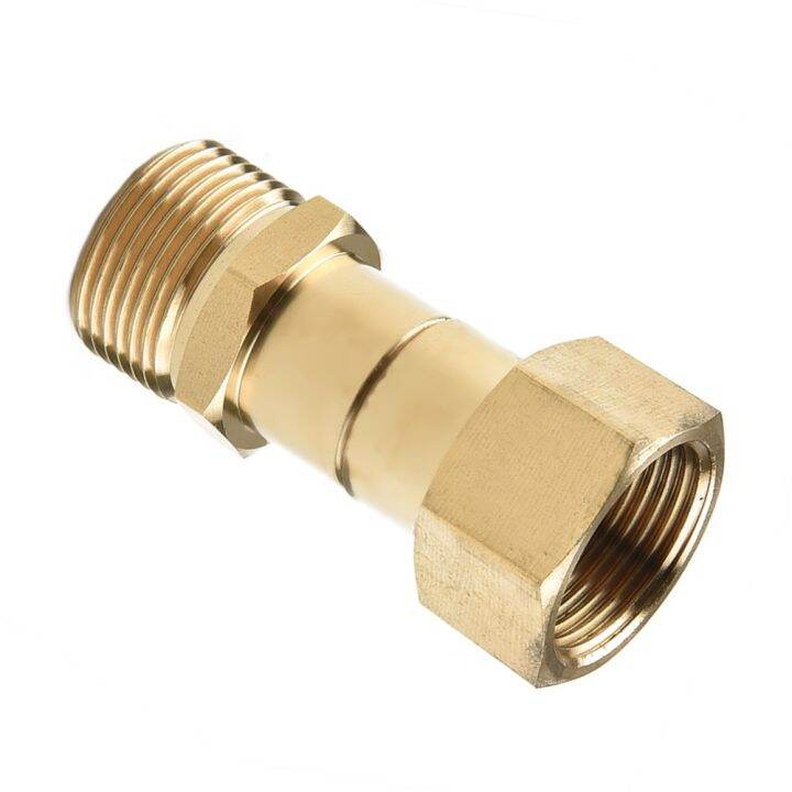 thumbnail image 2 of Brass M22 14mm Pressure Washer Swivel Joint Connector – Easy Connect Hose Fitting 2 of 3