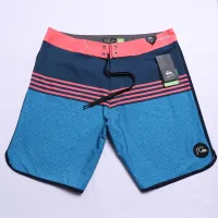 Quiksilver กางเกงขาสั้นลําลอง ผ้ายืด แห้งเร็ว สีแดง เหมาะกับเดินชายหาด สําหรับผู้ชาย A30107