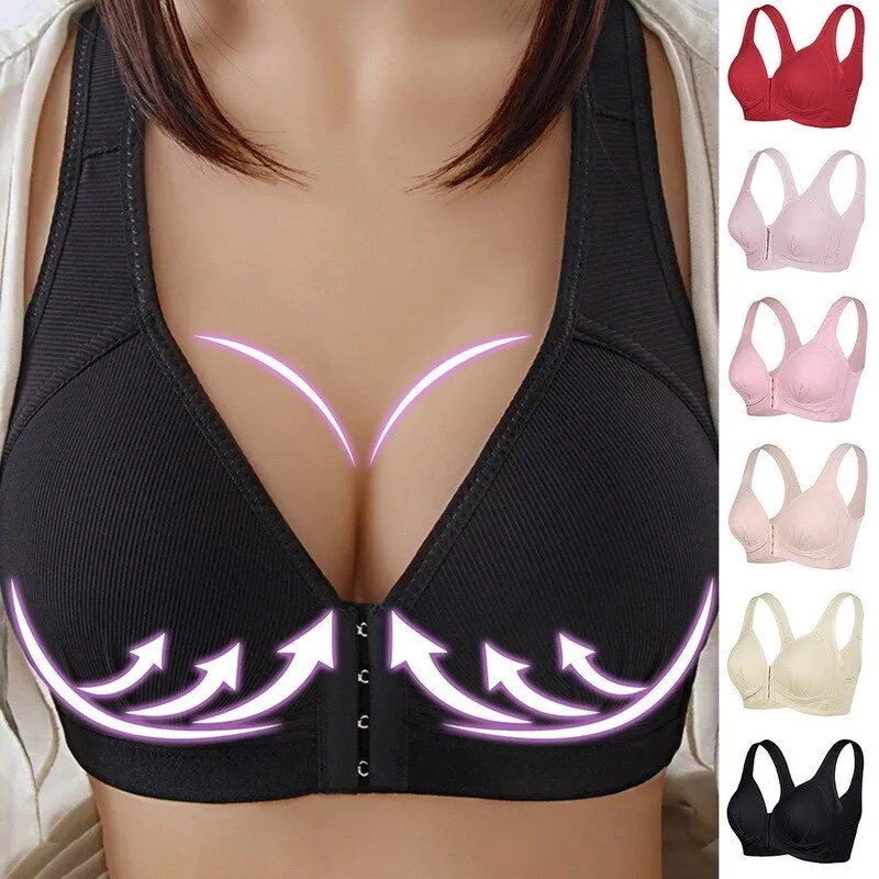 Women Sexy Push Up Bras Front Closure Solid Color Brassiere Wireless  Lingerie Breast Seamless Bras For Women Underwear Plus Size