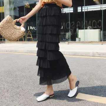 Womens Cake Skirt Temperament Mesh Skirt Female Long Skirt Layer Cake Skirt  High Waist Skirt Color  Beige Size  F Buy Online at Best Price in UAE   Amazonae