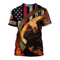 2023 new arrive- 2023 New Hot Fashion Men hoodie 3D Printed FireFighter Firemen t shirt tees shorts sleeve Apparel Unisex cosplay casual streetwear-4