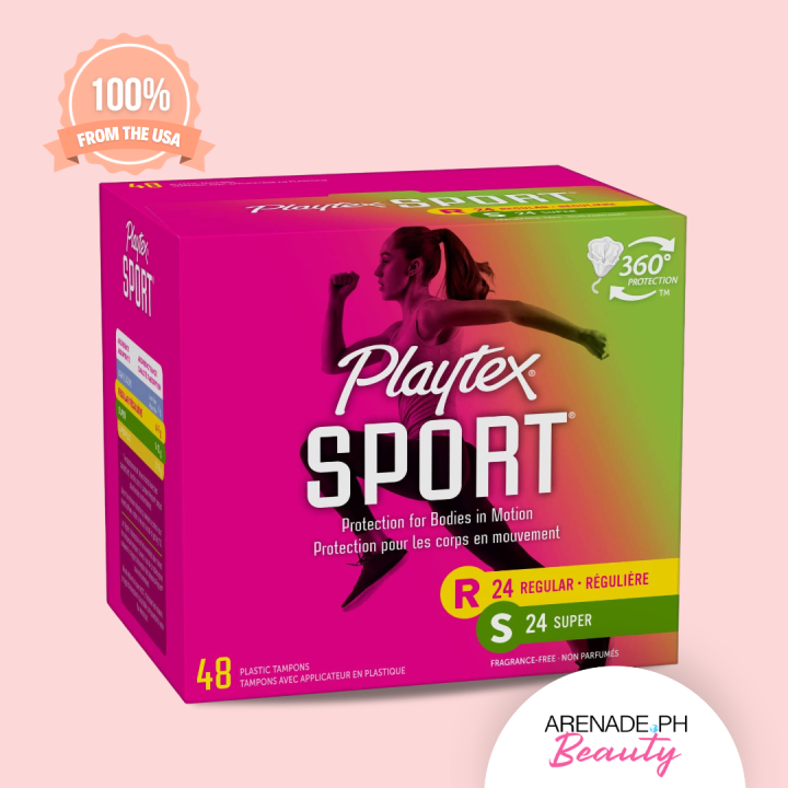 Playtex Sport Tampons Multipack Regular And Super Absorbency, Unscented ...