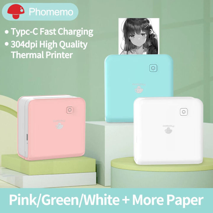 Phomemo 300dpi Pocket Mobile Pocket Printer- M02 Pro Thermal Bluetooth  Portabel Mini Photo Printer Compatible with iOS and Android, for Photo