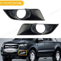 Car Fog Light Grill Bumper Fog Lamp Grill Frame Panel Cover For Ford Ranger Pickup 2015 Car Chrome Front Fog Light Trim Cover