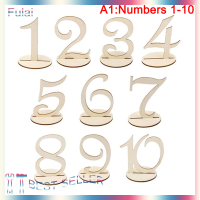 Fulai 10ชิ้นชุดตัวเลข1-10 11-20โต๊ะไม้พร้อมวันเกิดงานเลี้ยงสมรสฐาน