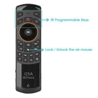 Rii i25A 2.4G Mini Wireless Keyboard Air Mouse Remote Control with Earphone Jack For Smart TV Android TVBox FireTV