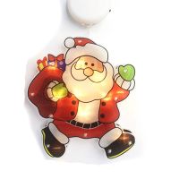 Santa Claus Led Suction Cup Window Hanging Lights Christmas Decorative Atmosphere Scene Decor Holiday Decoration Light