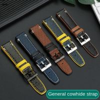 The new leather strap suitable for the Breitling Avengers Omega CITIZEN watch leather strap universal cowhide watch strap 22mm