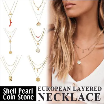 Buy Now Gold Plated Chain Layered Necklace @ Best Price