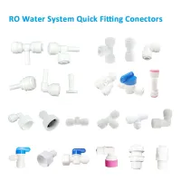 1PC 1/4" 6.35mm OD Tube Tap Shut Off Ball Valve POM Quick Fitting Connector Tee Elbow Water Filter Parts Valves