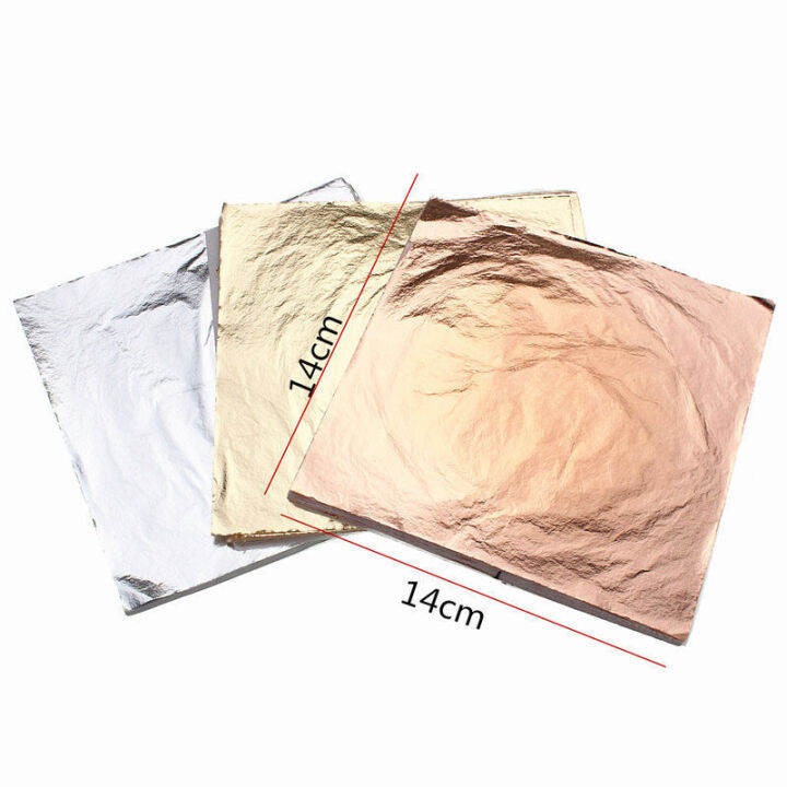 100pcs-14x14cm-8x8-5cm-craft-paper-imitation-gold-silver-copper-foil-paper-bronzing-paper-diy-craft-decoration