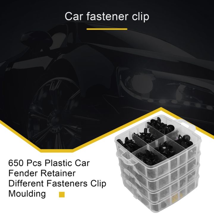 650-pcs-plastic-car-fender-retainer-different-fasteners-clip-moulding