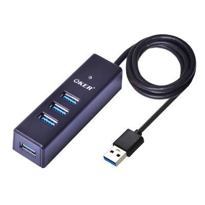 USB3.0 HUB 4 PORTS H-341 Oker USB3.0 ฮับ 4 หัวเสียบ รุ่น H-341 ส่งผ่านข้อมูลด้วยความเร็วเหนือกว่า USB 2.0 ถึง 10 เท่า.