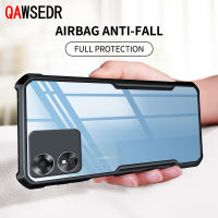 QAWSEDR สำหรับ OPPO A17 A17S 2022 Anti-Fall กันกระแทกโปร่งใสกลับกรอบโทรศัพท์เทอร์โม TPU นุ่ม