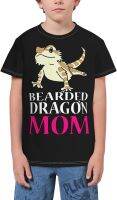 Bearded Dragon Mom Youth Short Sleeve T-Shirt Athletic Workout Running Shirts for Boys Kids