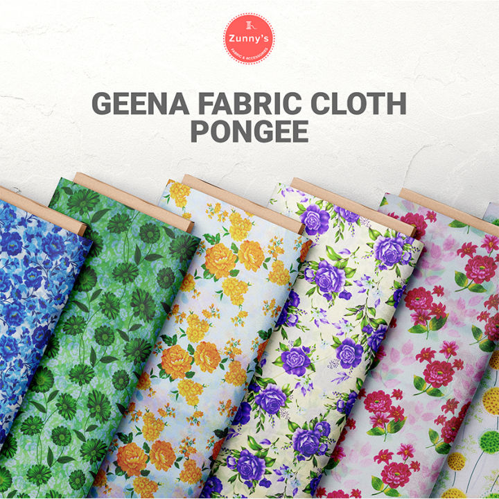 Printed Gina Geena Pongee Fabric for Curtain, Table Cloth Per Yard ...