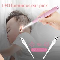 2022 Baby Ear Cleaner Ear Wax Removal Tool Flashlight Earpick Ear Cleaning Earwax Remover Luminous Ear Curette Light Spoon 1 Set