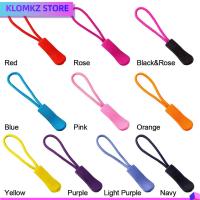 KLOMKZ 10/20pcs 9 สี คลิปหนีบกระเป๋า กระเป๋าเป้สะพายหลังเต็นท์กระเป๋าเดินทาง เครื่องดึงสายไฟ สิ้นสุดการล็อก Zips ซิปดึง ตัวดึงซิป