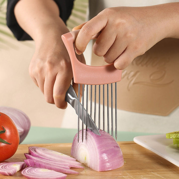 1PC Onion Holder for Slicing kitchen meat slicer onion cutting tool food