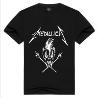 Mens T-shirt Europe and the United States METALLICA Metal Band Printing Personalized Short-sleeved T-shirt