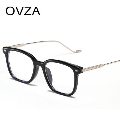 OVZA กรอบแว่นตาใสป้องกันแสงสีฟ้าแว่นตาผู้ชายป้องกันความเมื่อยล้าเลนส์สไตล์พังก์แว่นตา S0086